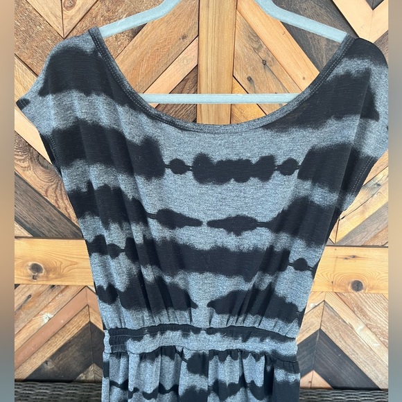 SUSINA Nordstrom Black Grey Tie Dye Drawstring Waist Pants Jumpsuit Medium - Picture 9 of 9